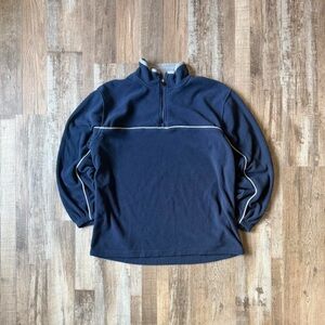 Architect Navy Quarter-Zip Pullover with Contrast Piping